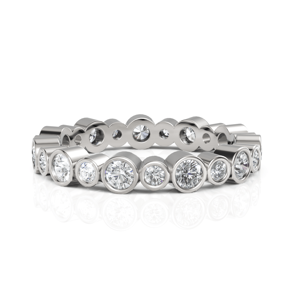 0.87CT Round Lab Diamond Full Eternity Ring - Buvea Jewels