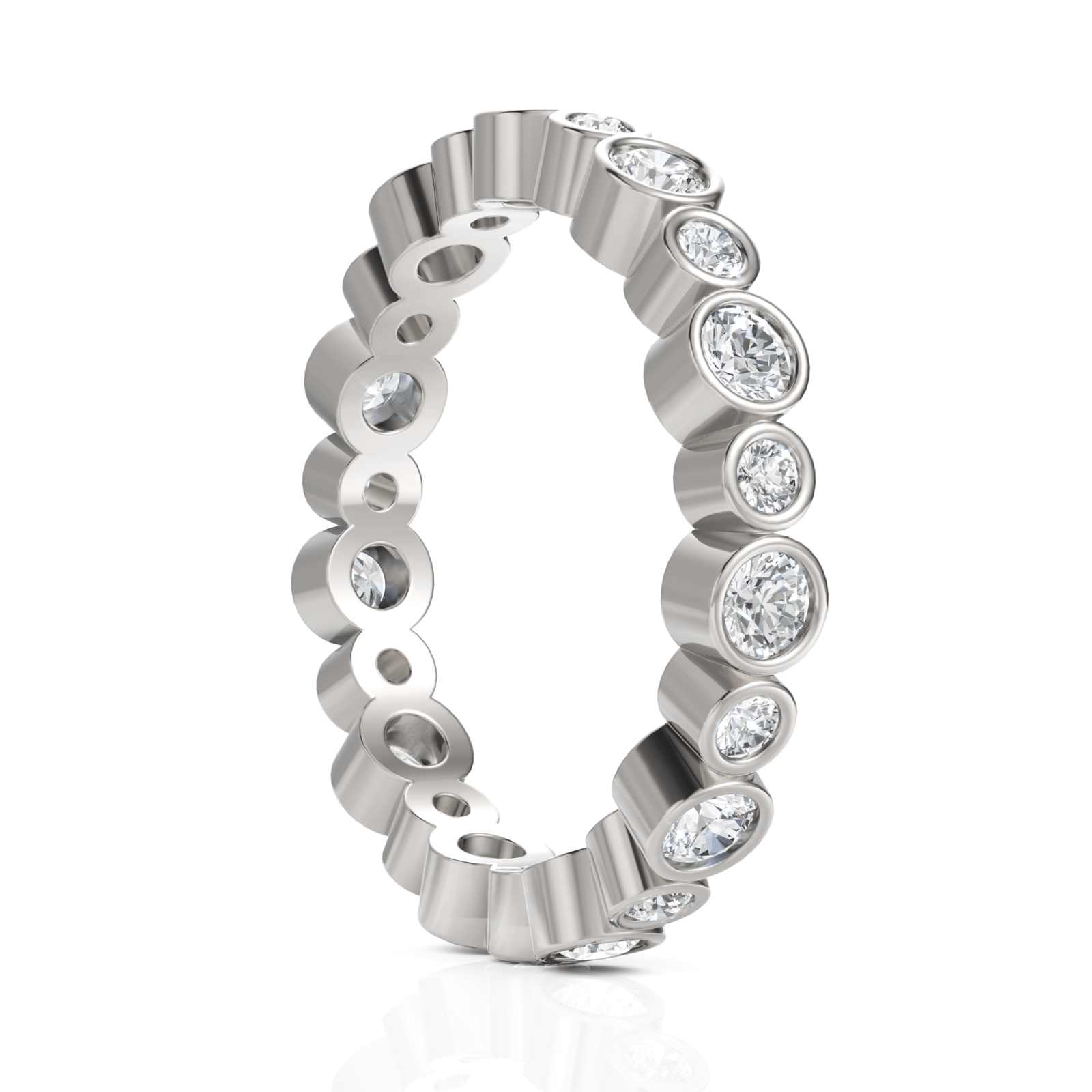 0.87CT Round Lab Diamond Full Eternity Ring - Buvea Jewels