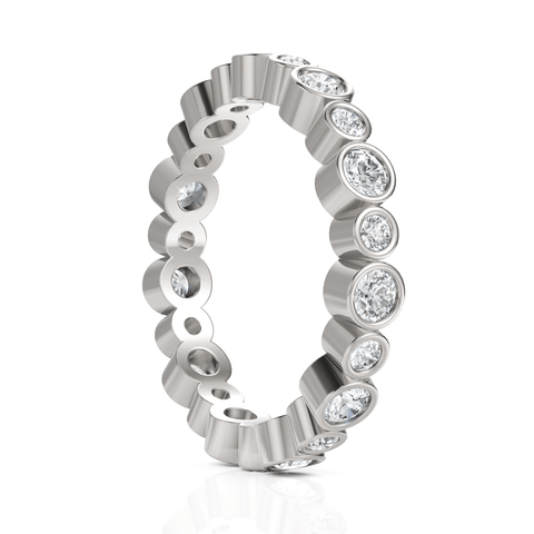 0.87CT Round Lab Diamond Full Eternity Ring - Buvea Jewels