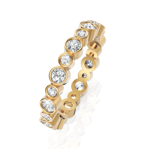 0.87CT Round Lab Diamond Full Eternity Ring - Buvea Jewels