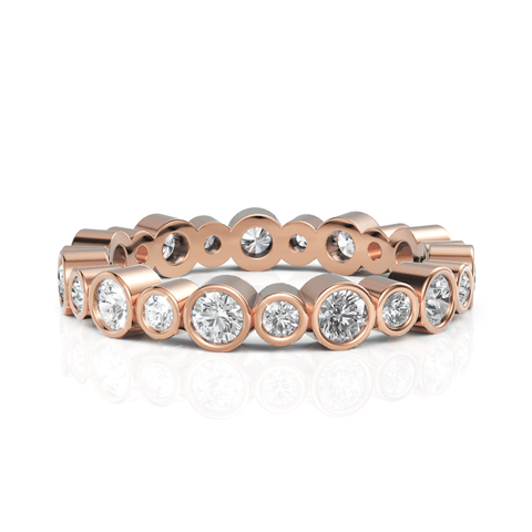 0.87CT Round Lab Diamond Full Eternity Ring - Buvea Jewels