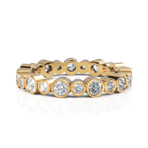 0.87CT Round Lab Diamond Full Eternity Ring - Buvea Jewels