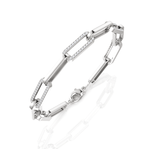 0.88CT Round Lab Diamond Radiant Link Bracelet - Buvea Jewels