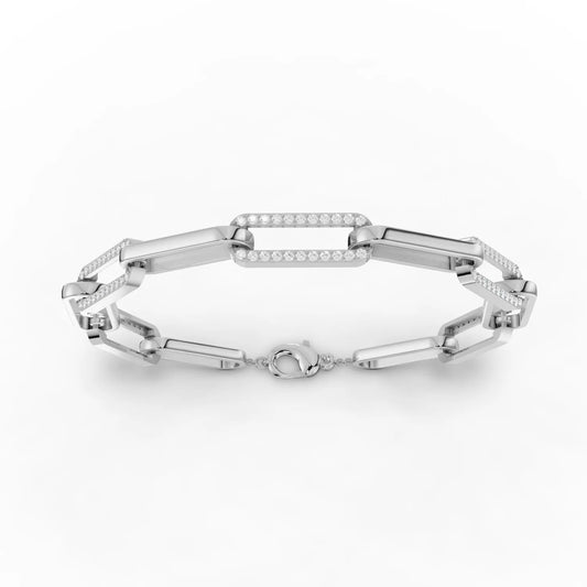 0.88CT Round Lab Diamond Radiant Link Bracelet - Buvea Jewels