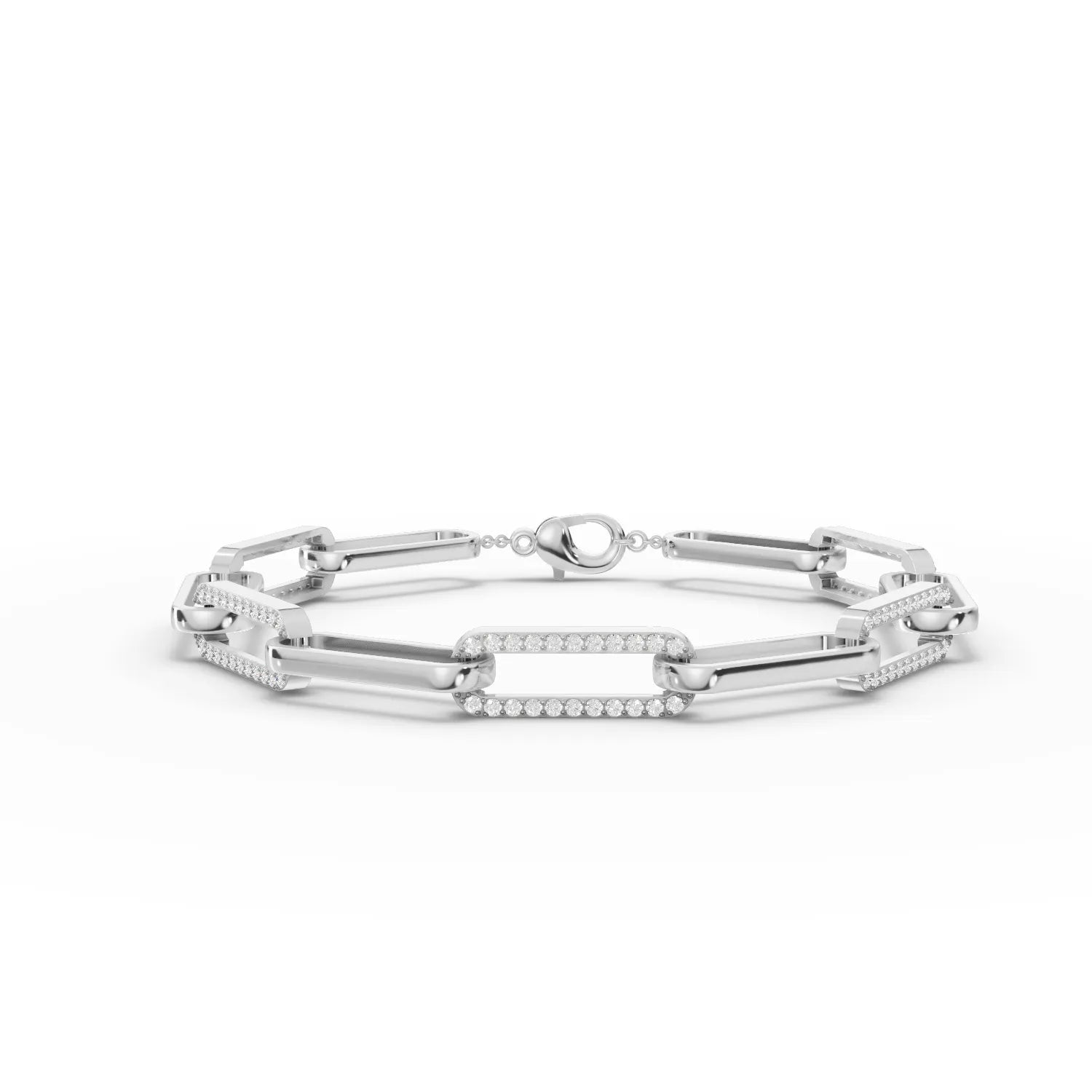 0.88CT Round Lab Diamond Radiant Link Bracelet - Buvea Jewels