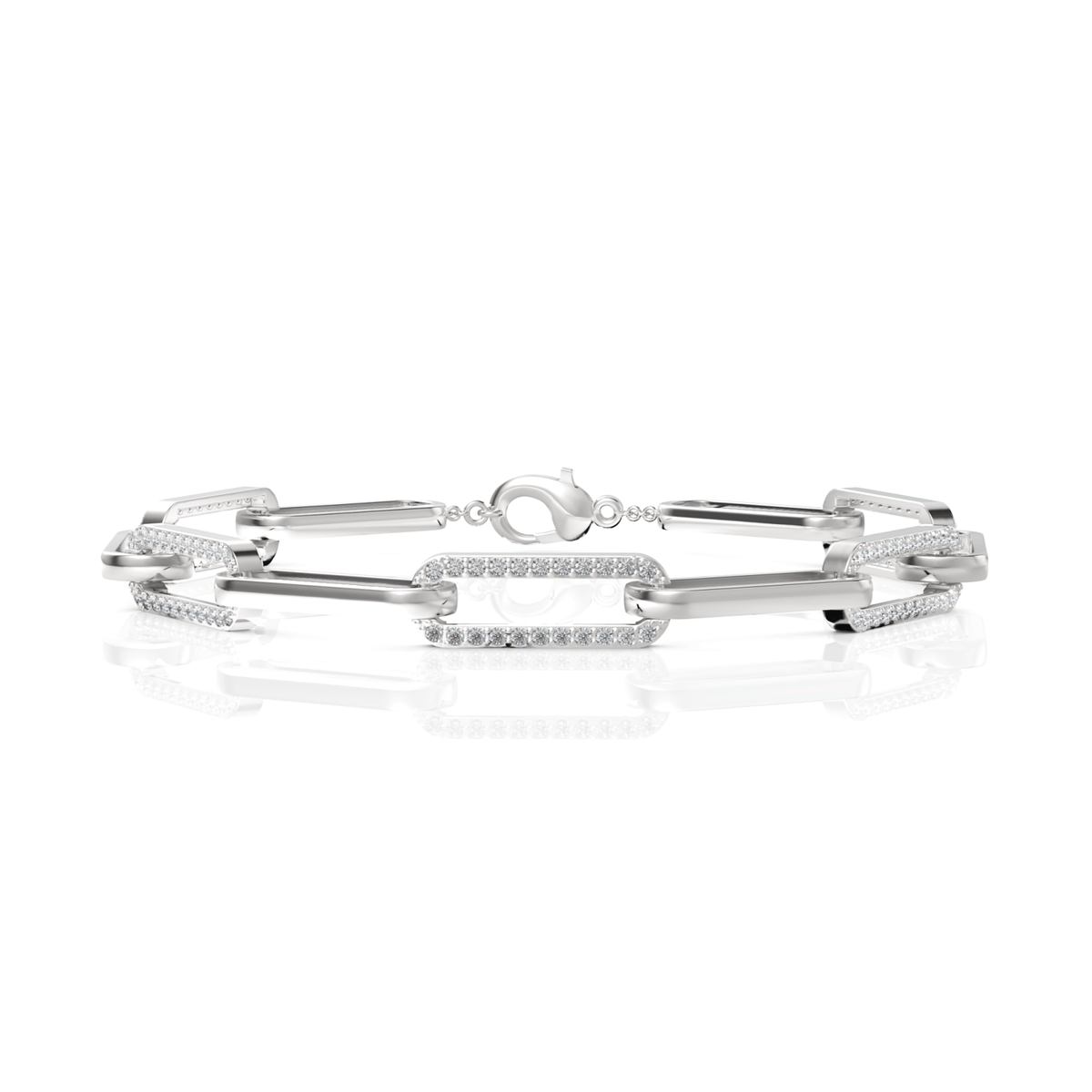 0.88CT Round Lab Diamond Radiant Link Bracelet - Buvea Jewels