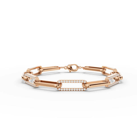 0.88CT Round Lab Diamond Radiant Link Bracelet - Buvea Jewels