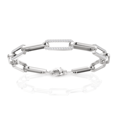 0.88CT Round Lab Diamond Radiant Link Bracelet - Buvea Jewels