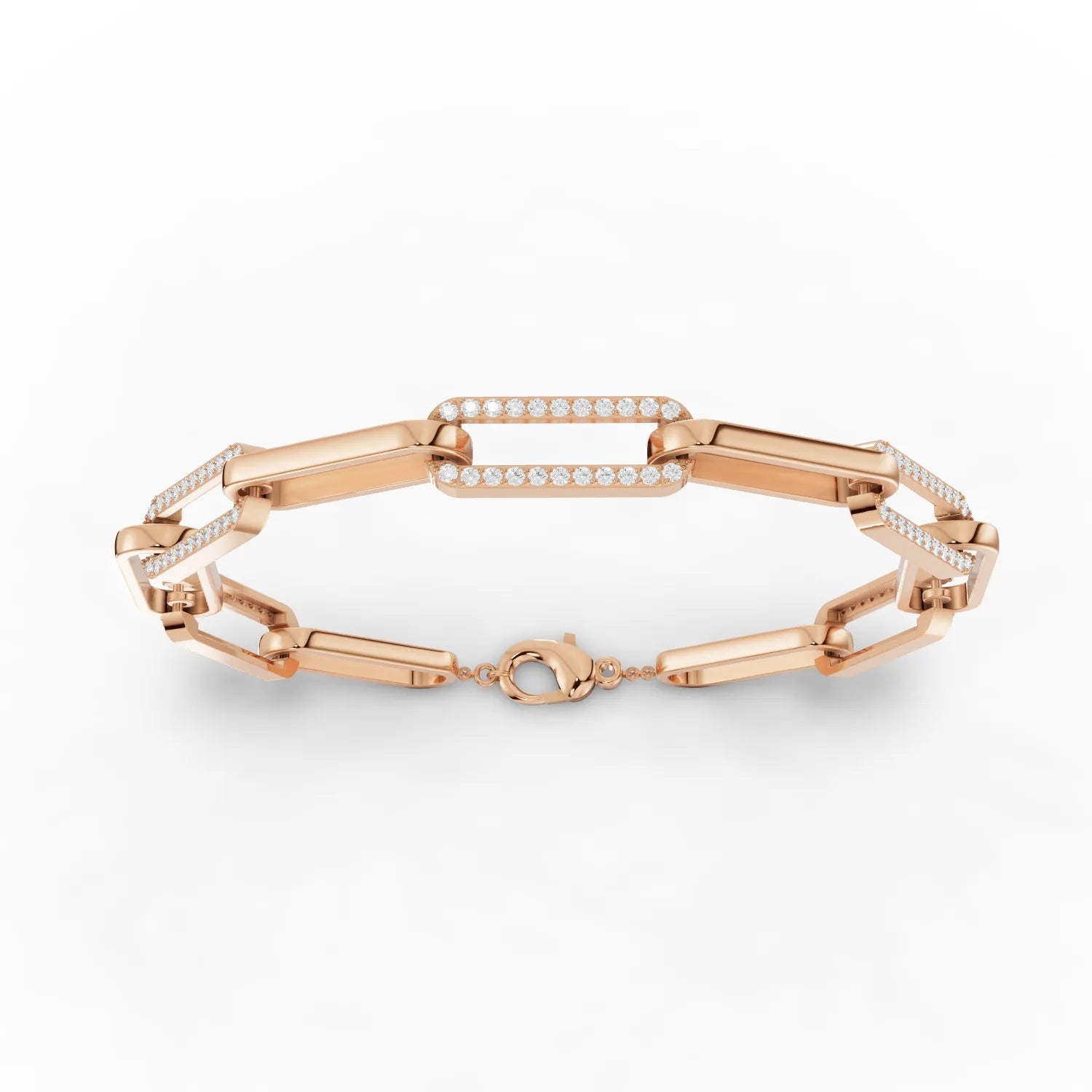 0.88CT Round Lab Diamond Radiant Link Bracelet - Buvea Jewels