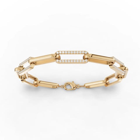 0.88CT Round Lab Diamond Radiant Link Bracelet - Buvea Jewels