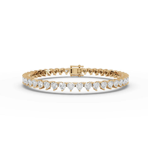 10.75CT Heart Lab Diamond Premium Tennis Bracelet - Buvea Jewels