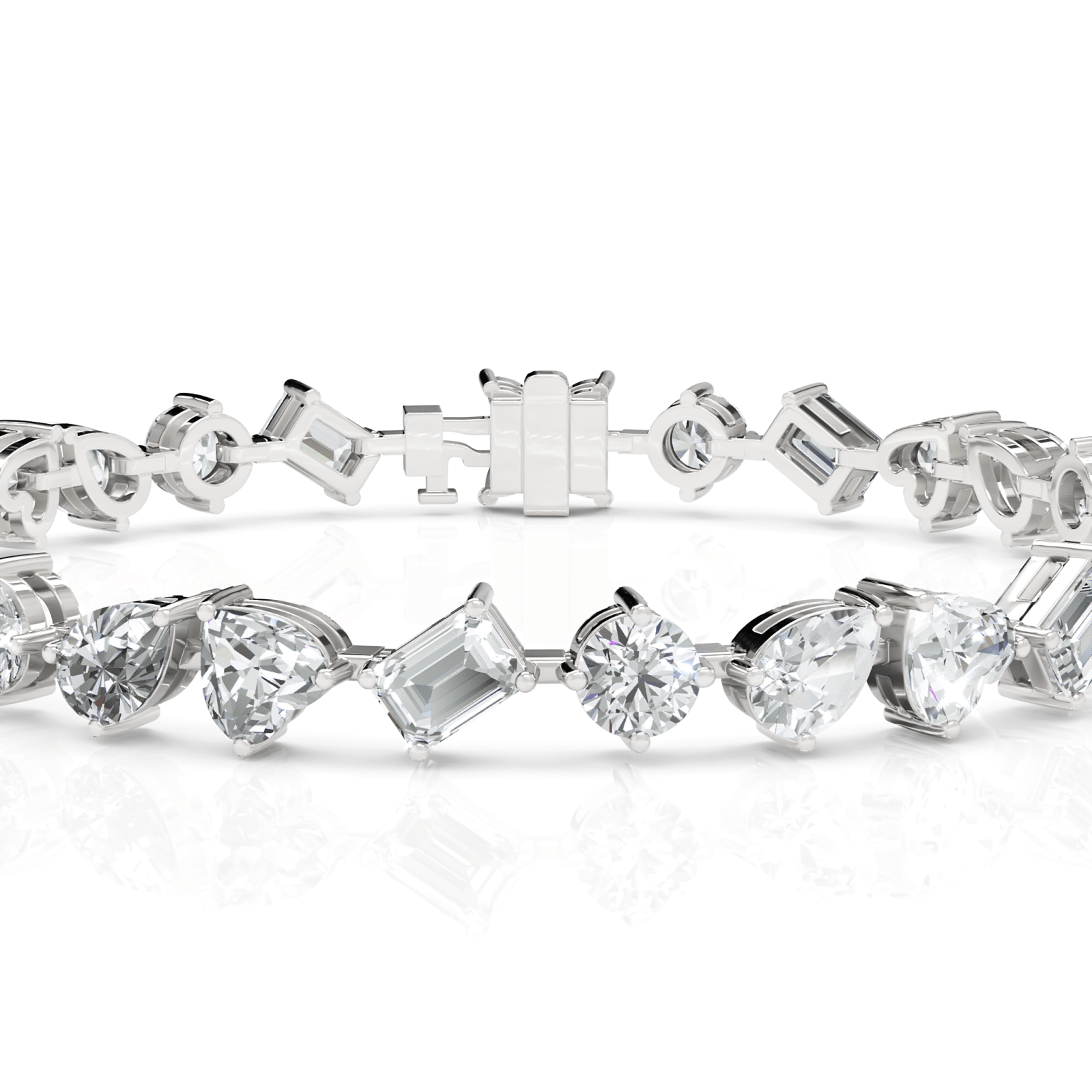 10.7CT Mixed Cut Lab Diamond Fashion Tennis Bracelet - Buvea Jewels