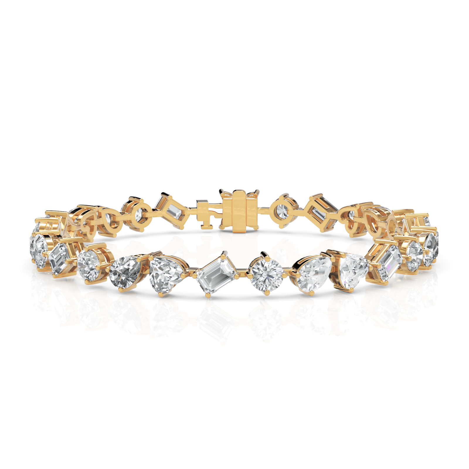 10.7CT Mixed Cut Lab Diamond Fashion Tennis Bracelet - Buvea Jewels