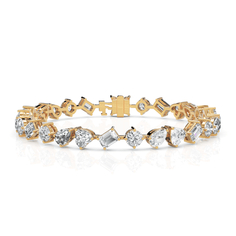 10.7CT Mixed Cut Lab Diamond Fashion Tennis Bracelet - Buvea Jewels