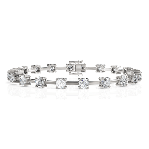 10CT Round Lab Diamond Station Tennis Bracelet - Buvea Jewels