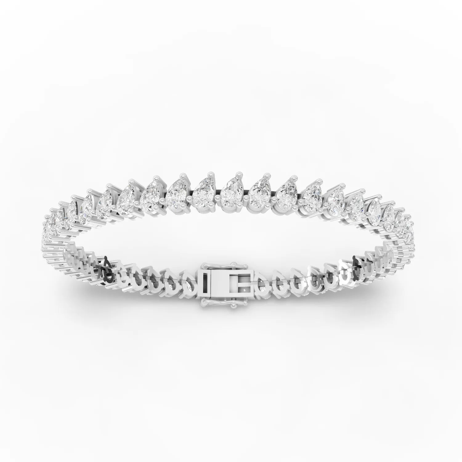 11.75CT Pear Lab Diamond Premium Tennis Bracelet - Buvea Jewels