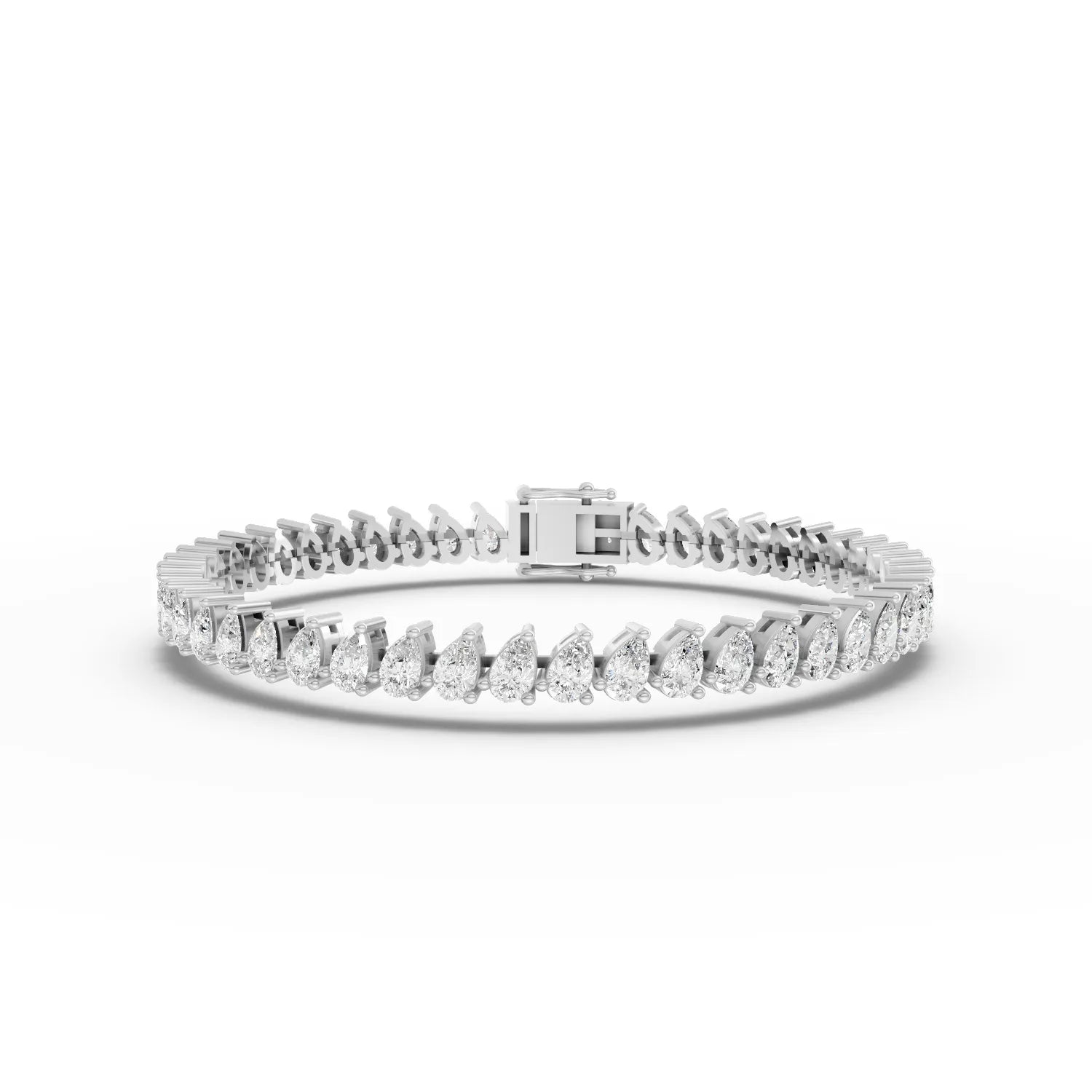 11.75CT Pear Lab Diamond Premium Tennis Bracelet - Buvea Jewels