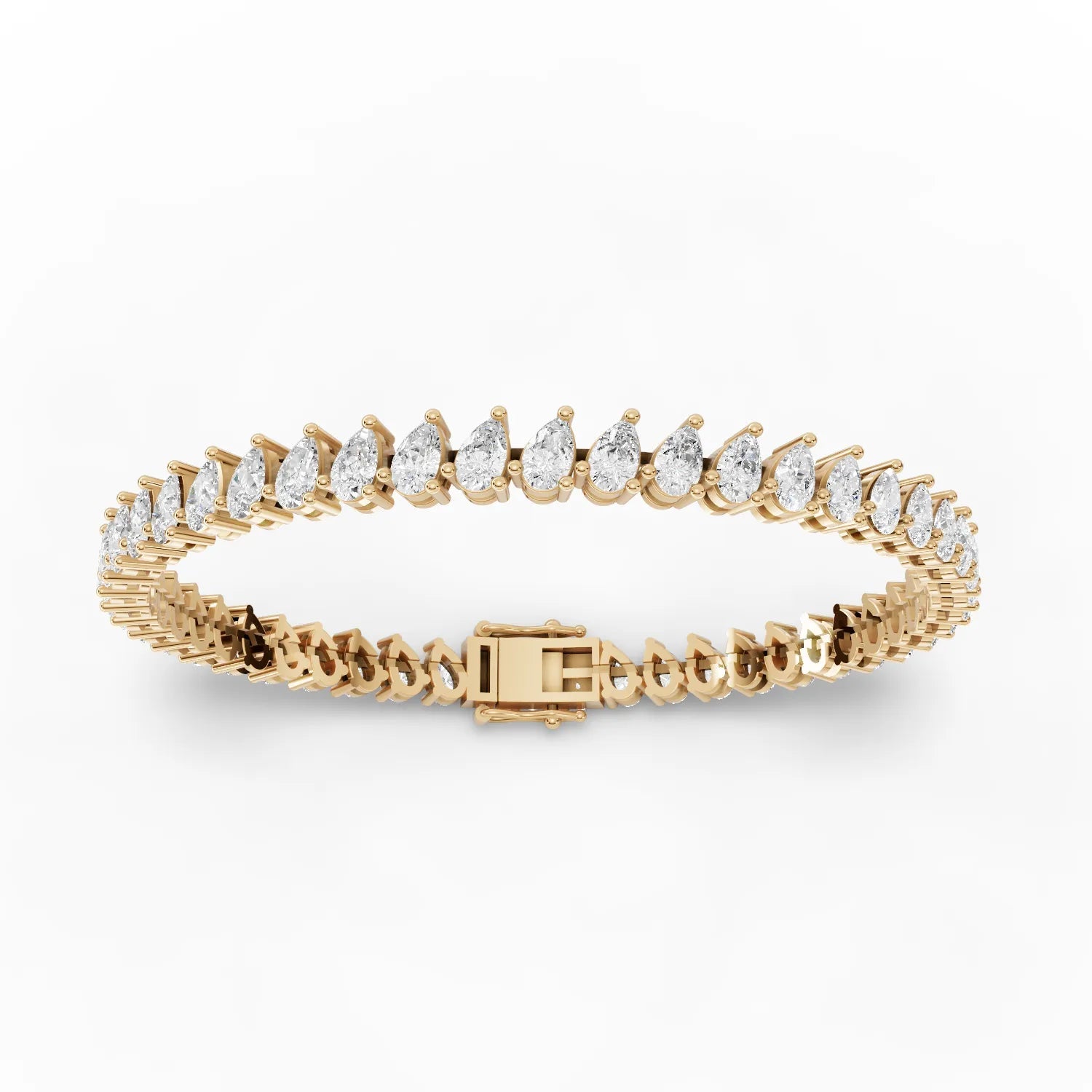 11.75CT Pear Lab Diamond Premium Tennis Bracelet - Buvea Jewels