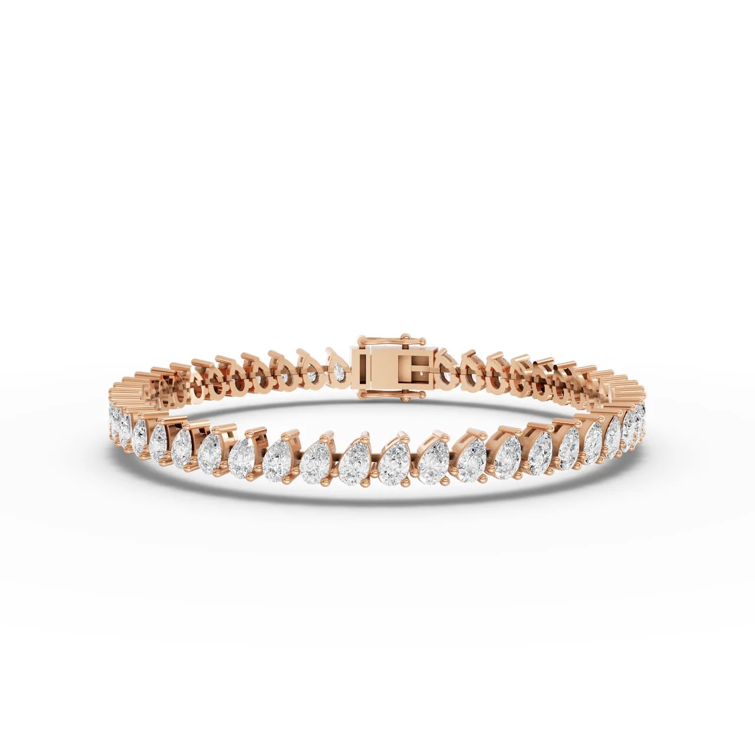 11.75CT Pear Lab Diamond Premium Tennis Bracelet - Buvea Jewels