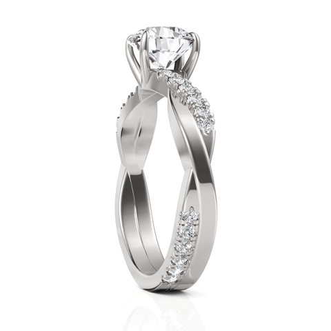 1.24CT Round Lab Diamond Engagement Ring - Buvea Jewels