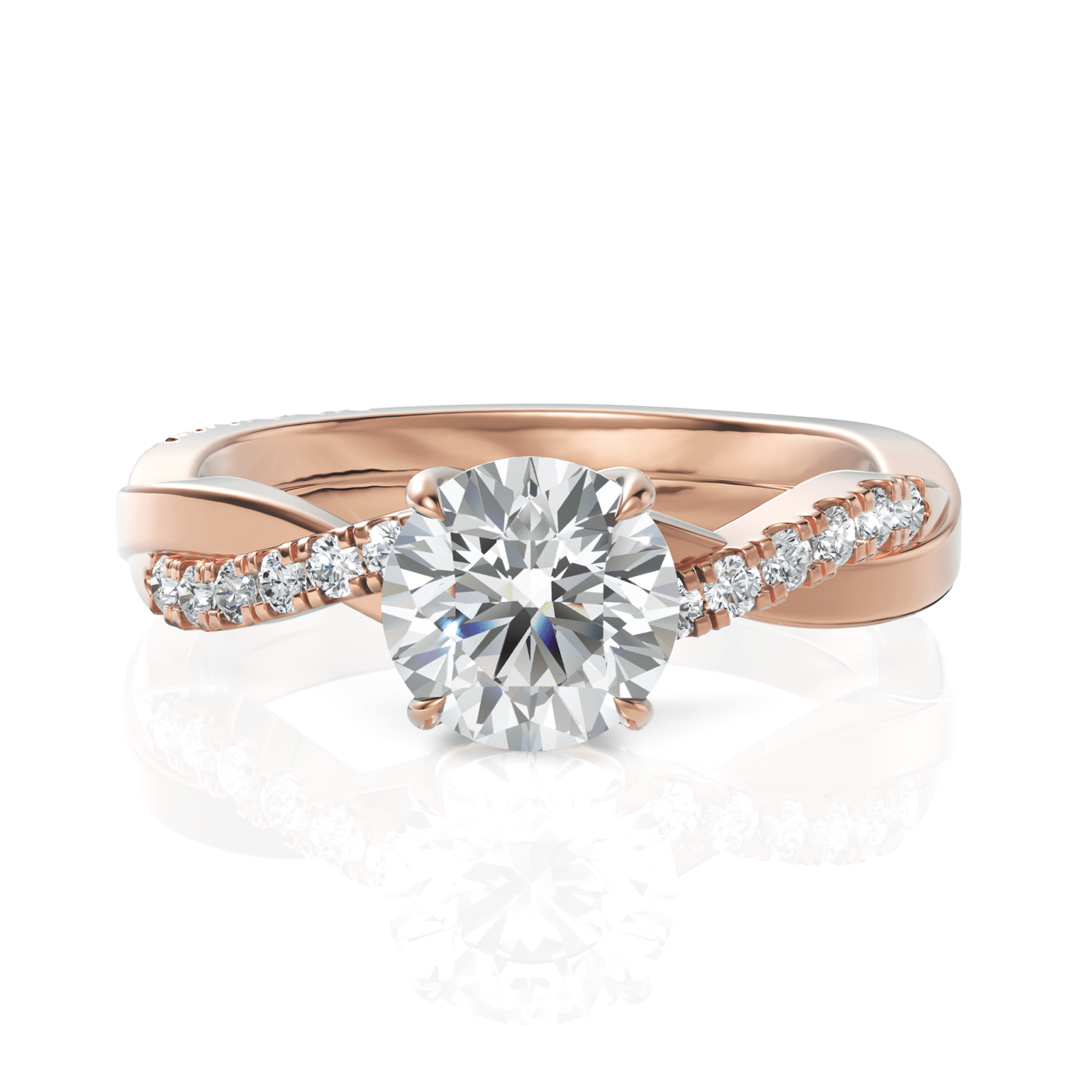 1.24CT Round Lab Diamond Engagement Ring - Buvea Jewels