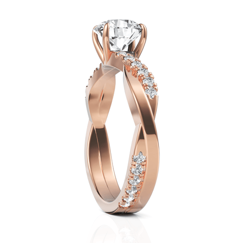 1.24CT Round Lab Diamond Engagement Ring - Buvea Jewels