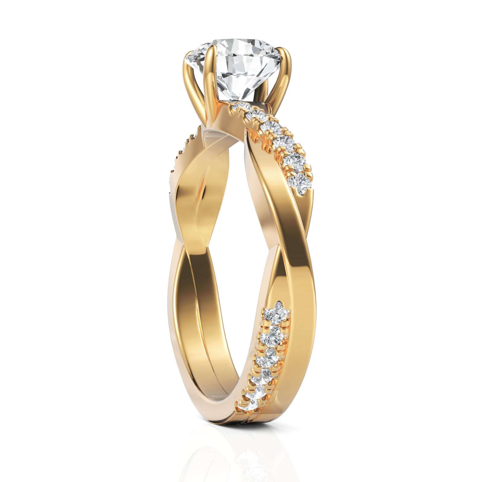 1.24CT Round Lab Diamond Engagement Ring - Buvea Jewels