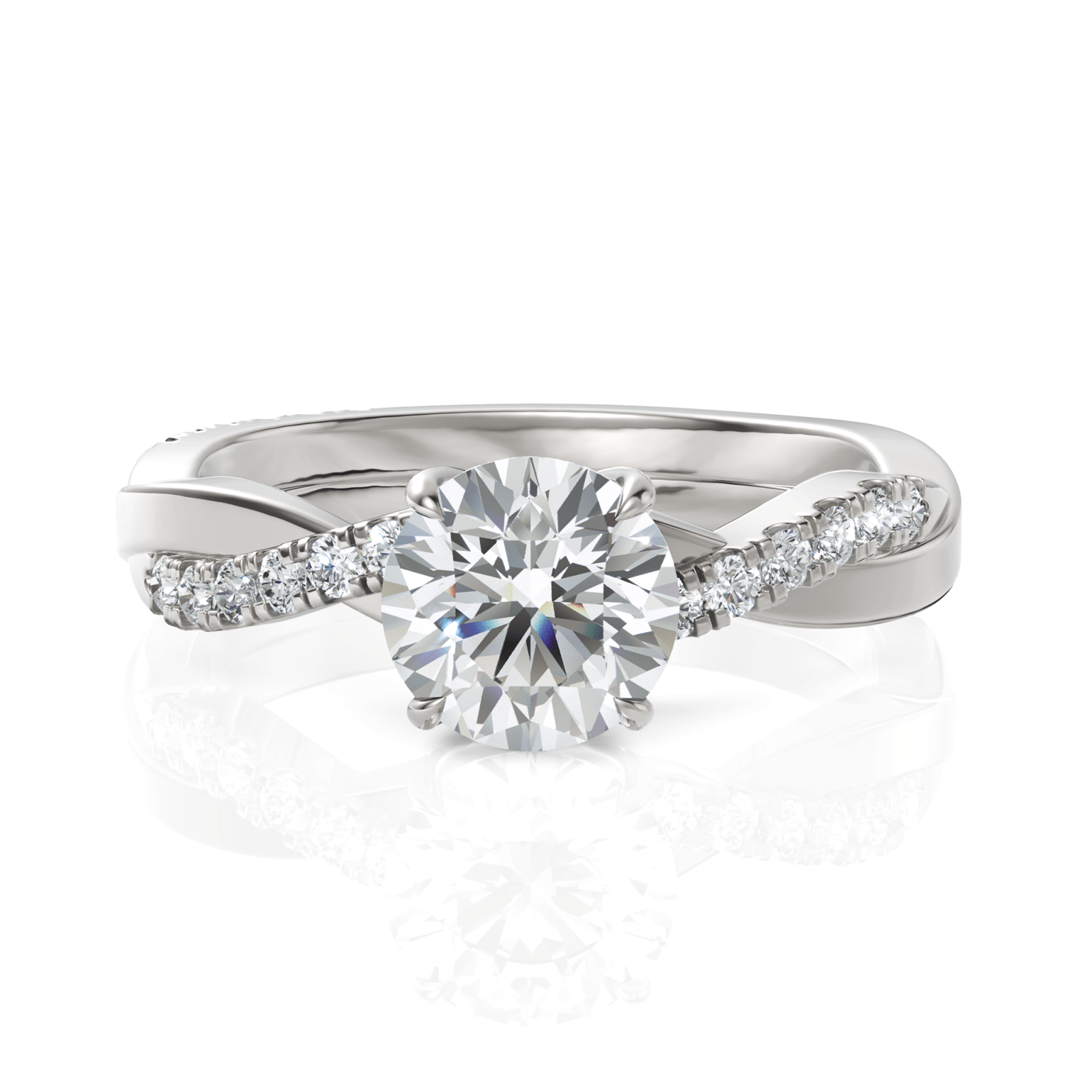 1.24CT Round Lab Diamond Engagement Ring - Buvea Jewels