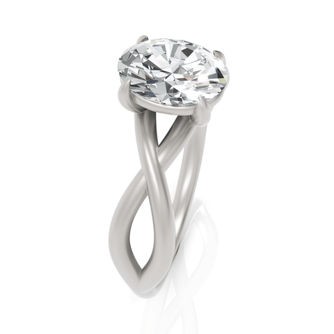 1.25CT Oval Lab Diamond Fashion Solitaire Ring - Buvea Jewels