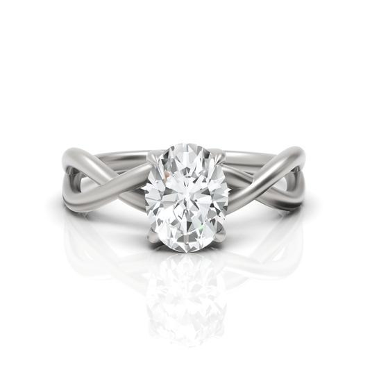 1.25CT Oval Lab Diamond Fashion Solitaire Ring - Buvea Jewels