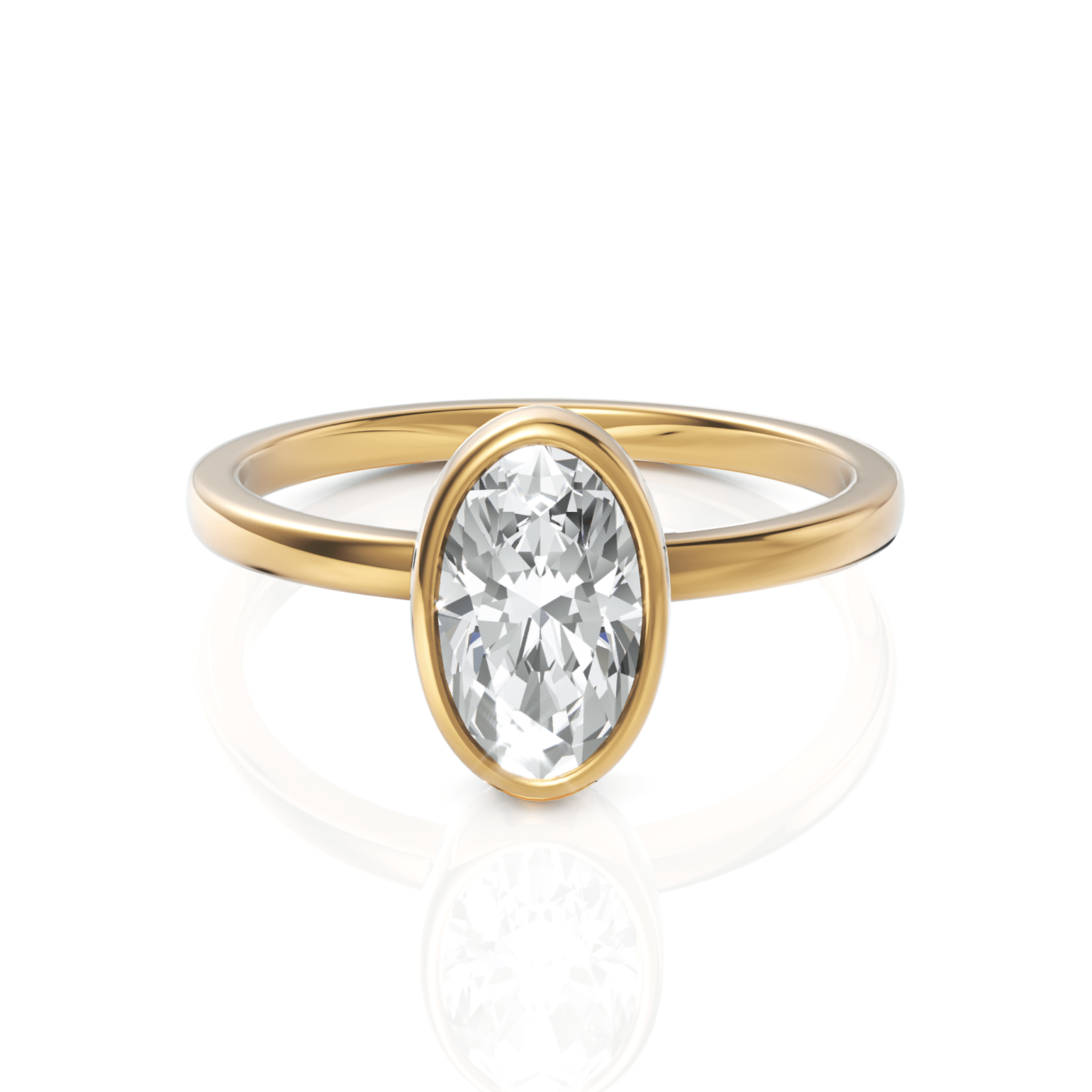 1.25CT Oval Lab Diamond Solitaire Ring - Buvea Jewels