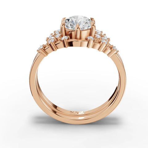 1.2CT Round Lab Diamond Premium Bridal Set Ring - Buvea Jewels