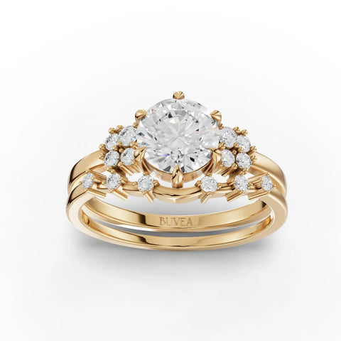 1.2CT Round Lab Diamond Premium Bridal Set Ring - Buvea Jewels