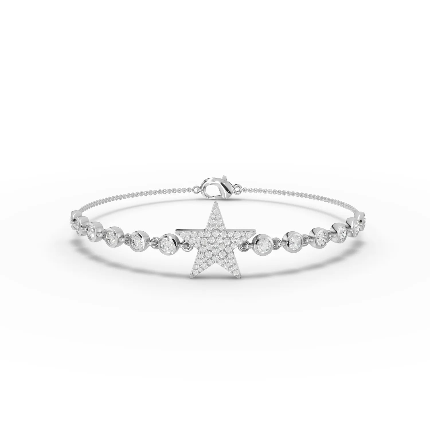 1.2CT Round Lab Diamond Star Bracelet - Buvea Jewels