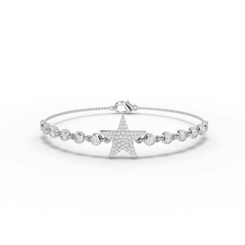 1.2CT Round Lab Diamond Star Bracelet - Buvea Jewels