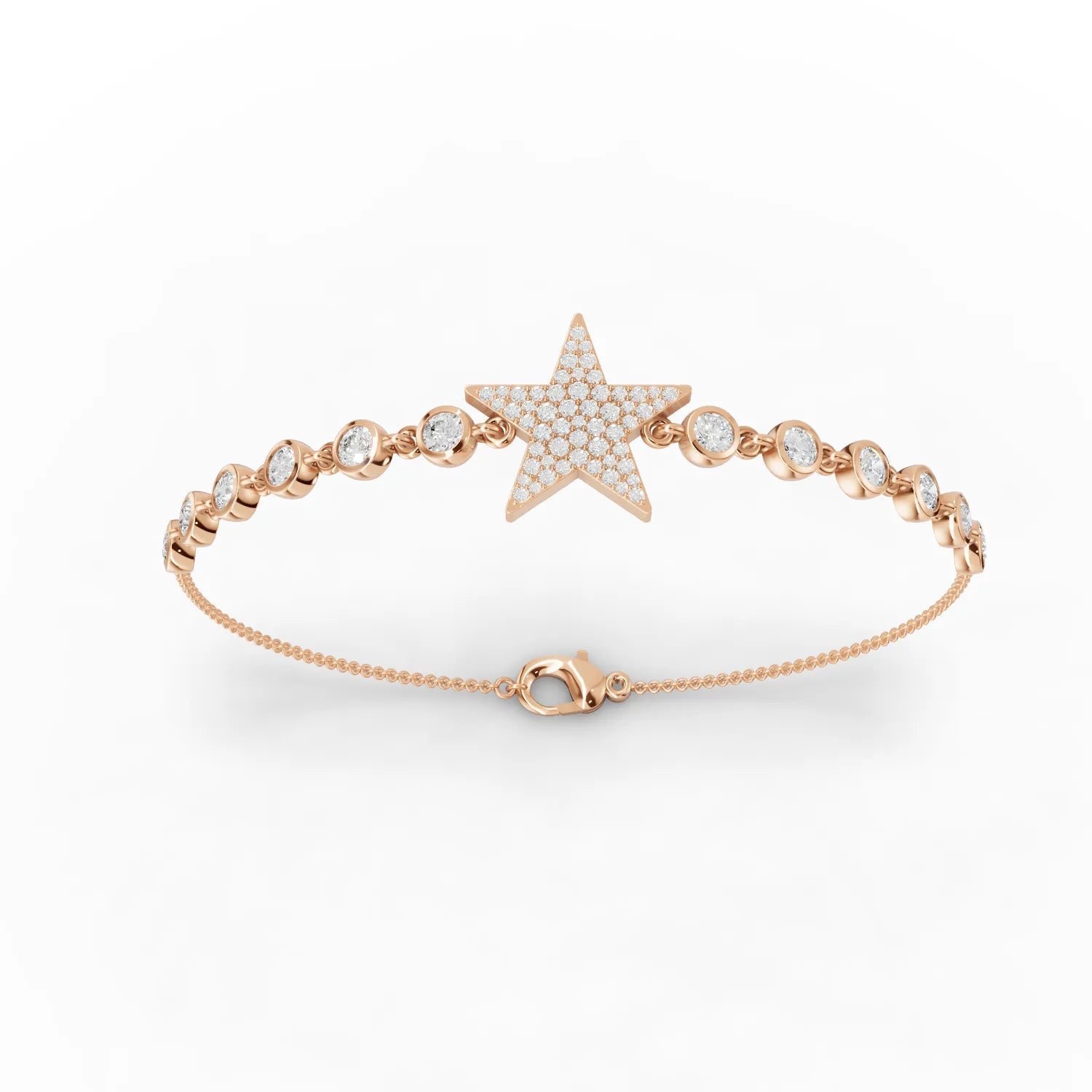 1.2CT Round Lab Diamond Star Bracelet - Buvea Jewels