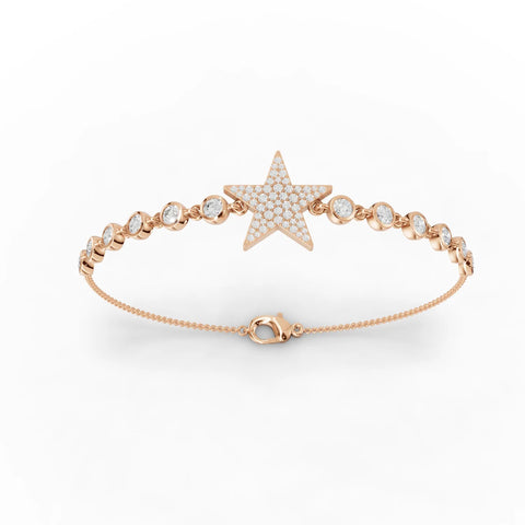 1.2CT Round Lab Diamond Star Bracelet - Buvea Jewels