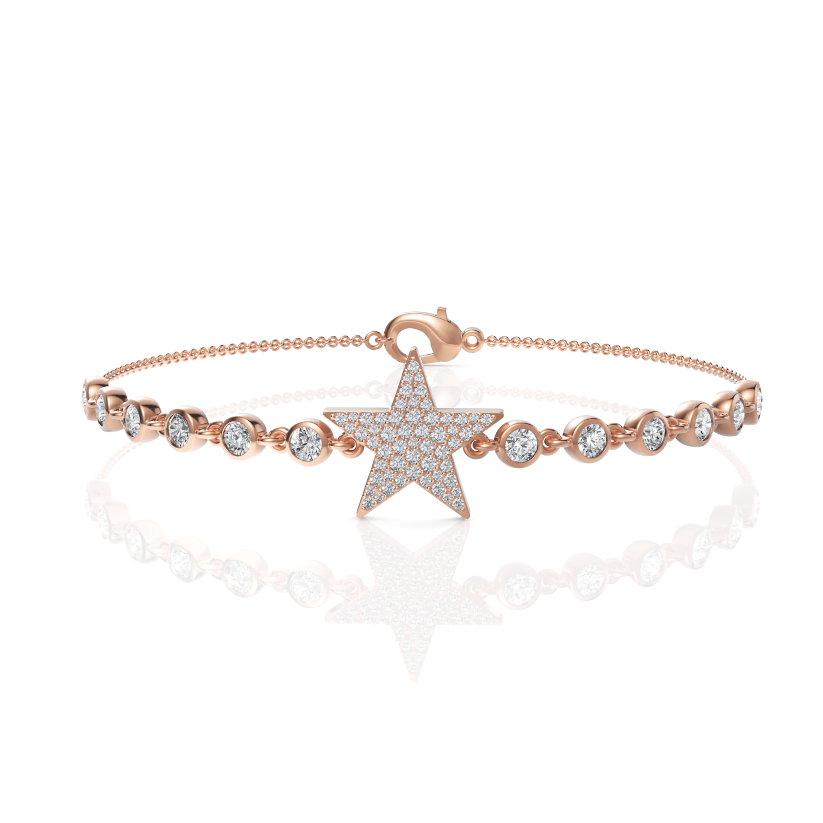 1.2CT Round Lab Diamond Star Bracelet - Buvea Jewels