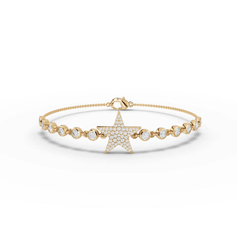 1.2CT Round Lab Diamond Star Bracelet - Buvea Jewels