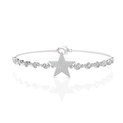 1.2CT Round Lab Diamond Star Bracelet - Buvea Jewels