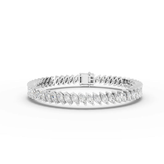 13.25CT Marquise Lab Diamond Premium Tennis Bracelet - Buvea Jewels