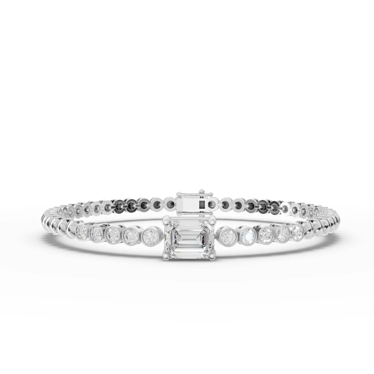 1.3CT Emerald Lab Diamond Solitaire Bracelet - Buvea Jewels