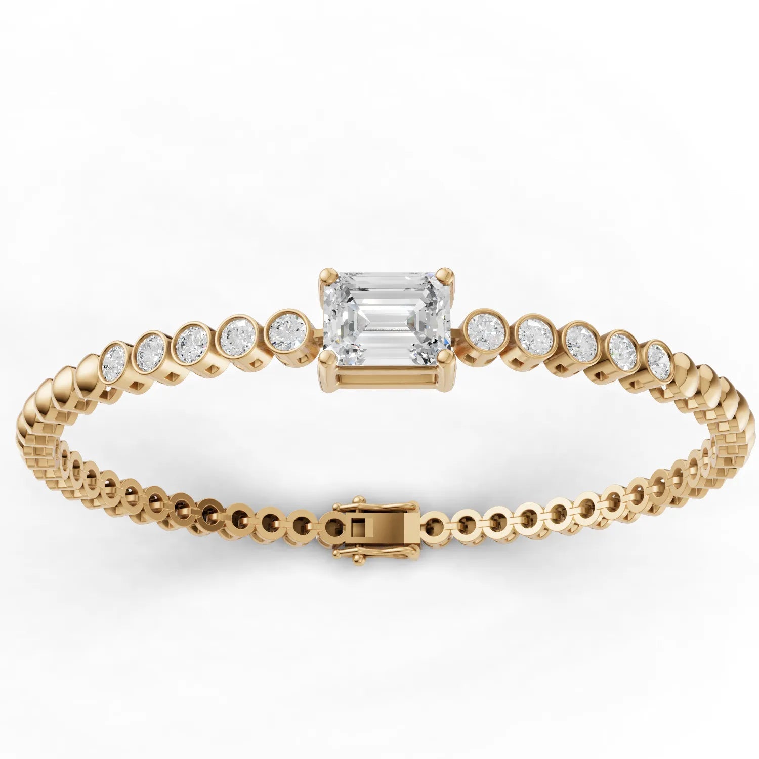 1.3CT Emerald Lab Diamond Solitaire Bracelet - Buvea Jewels