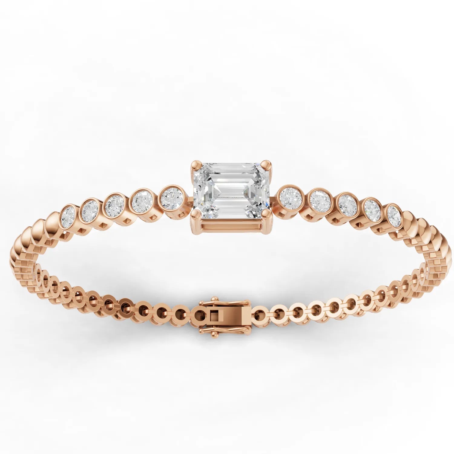 1.3CT Emerald Lab Diamond Solitaire Bracelet - Buvea Jewels