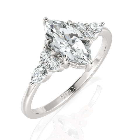 1.3CT Marquise Lab Diamond Premium Fashion Engagement Ring - Buvea Jewels