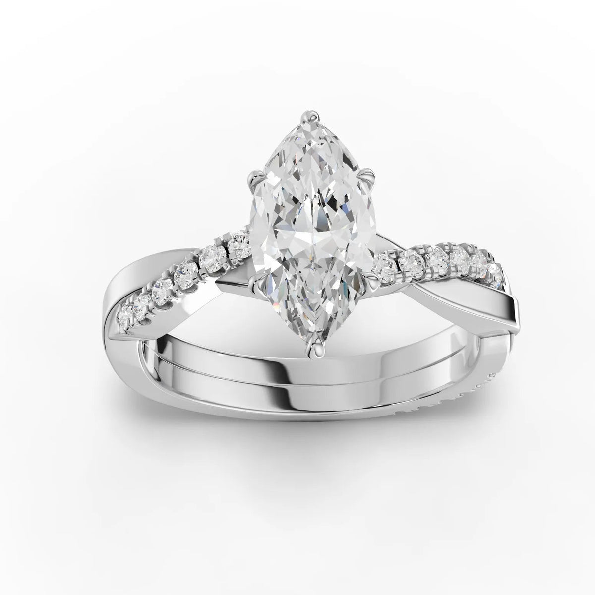 1.49CT Marquise Lab Diamond Engagement Ring - Buvea Jewels