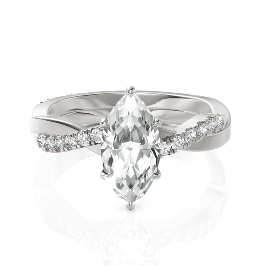 1.49CT Marquise Lab Diamond Engagement Ring - Buvea Jewels