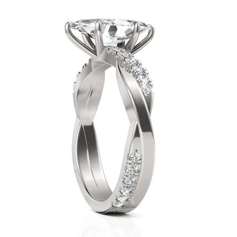 1.49CT Marquise Lab Diamond Engagement Ring - Buvea Jewels