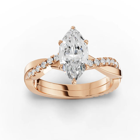 1.49CT Marquise Lab Diamond Engagement Ring - Buvea Jewels