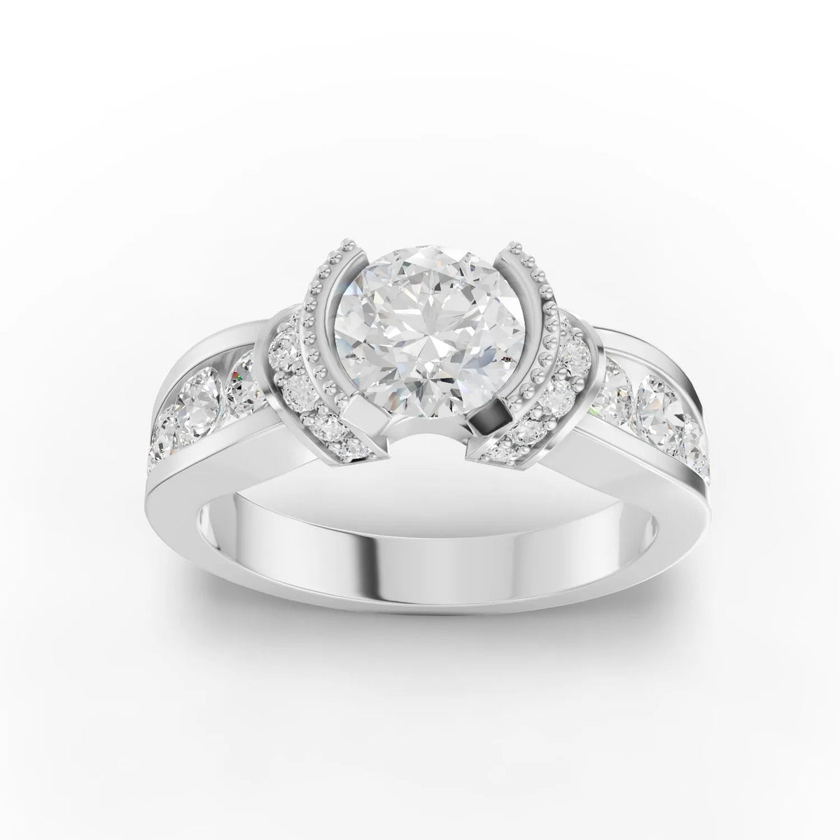 1.4CT Round Lab Diamond Engagement Ring - Buvea Jewels